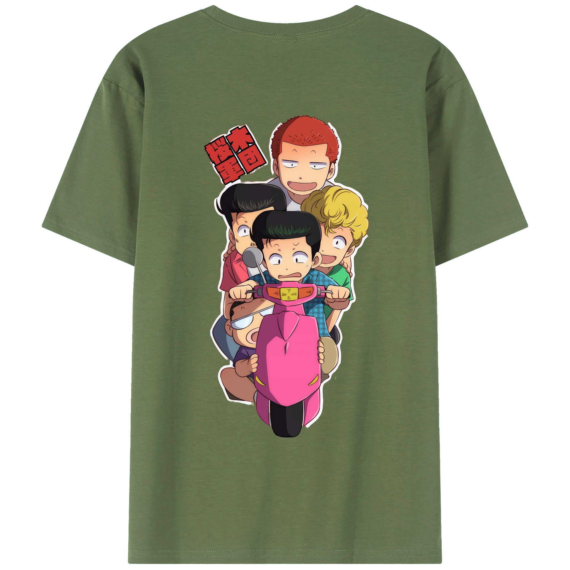 （画像用） SLAM DUNK／スラムダンク 綿100％ メンズ半袖Tシャツ（バックプリント） 通気性